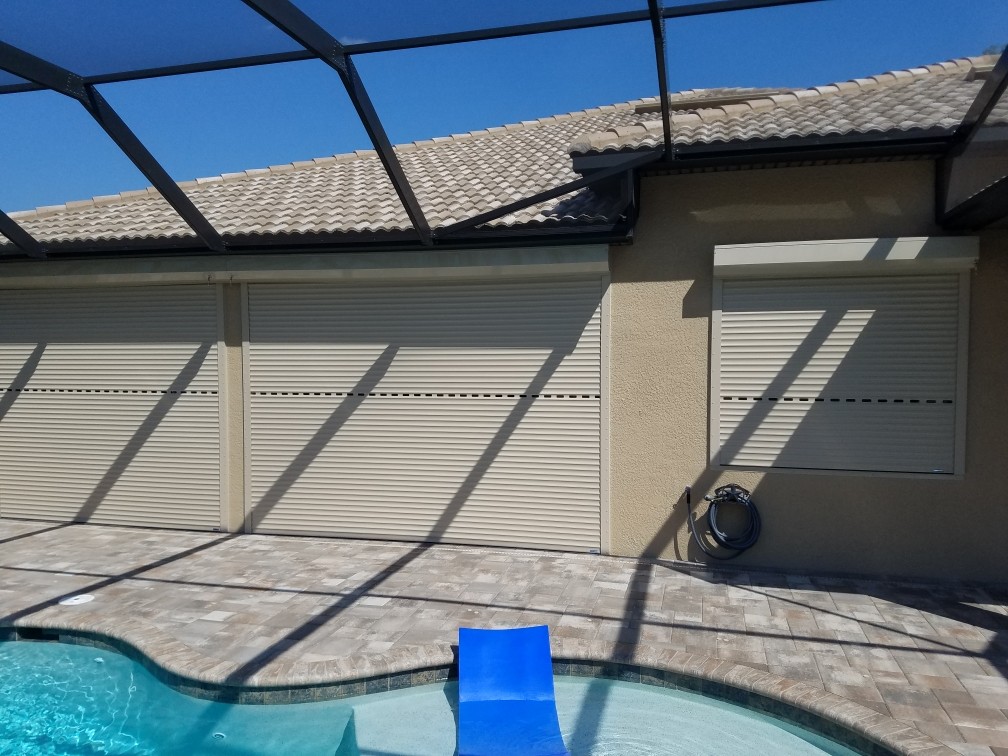 Jordan's hurricane shutter work at a Southwest Florida property