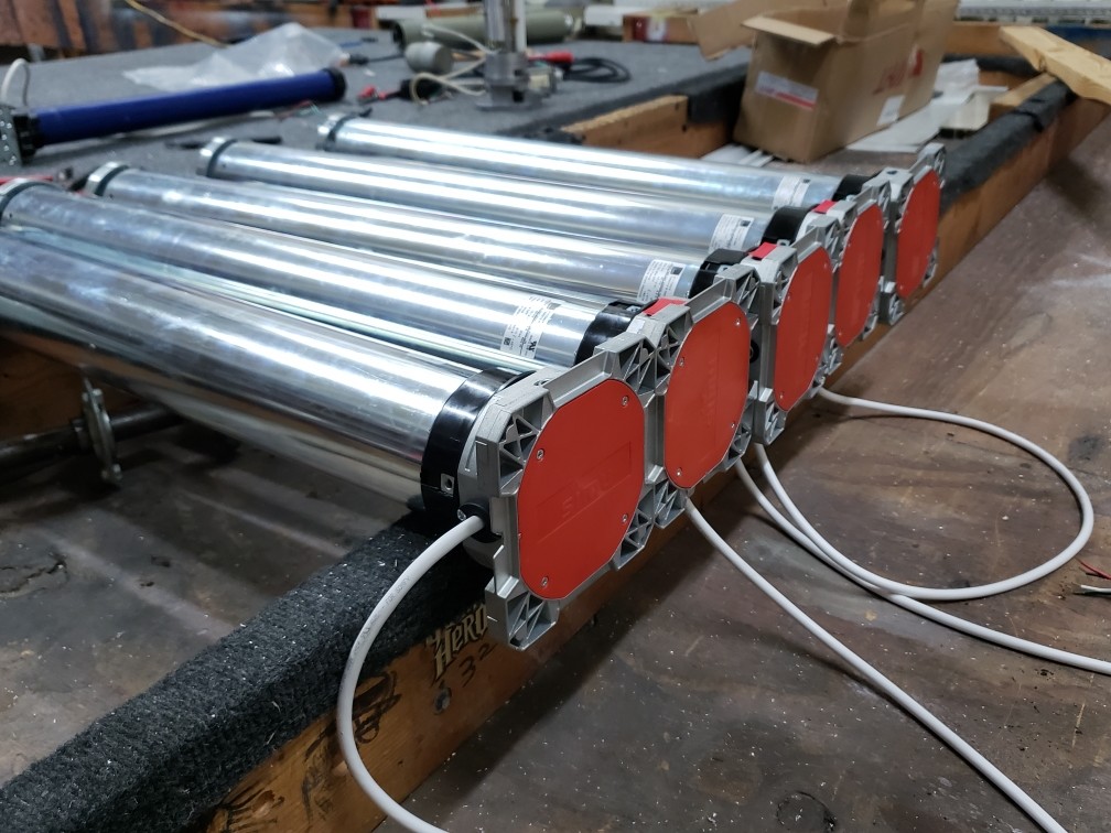 Hurricane shutter motor and roller assembly