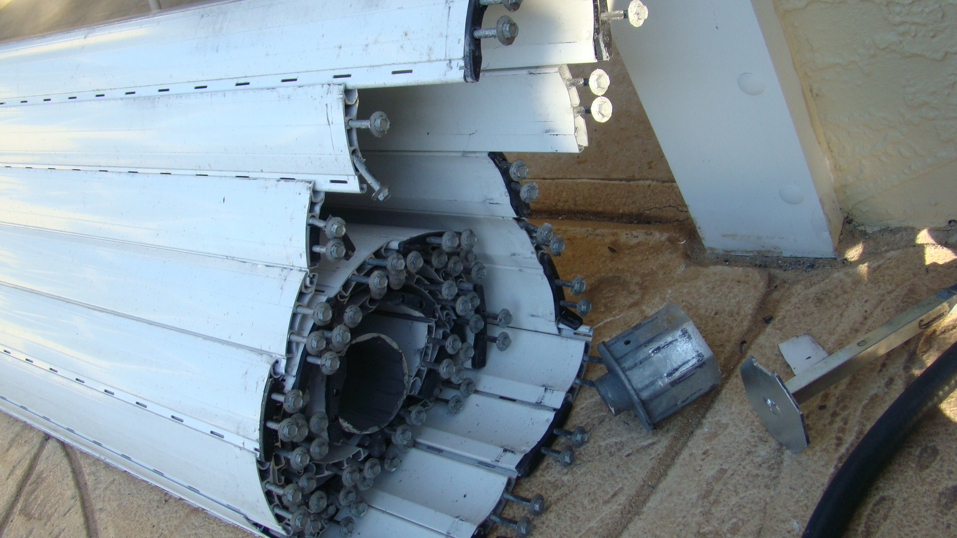 Hurricane shutter repair work